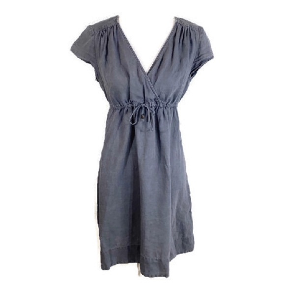 Boden Dresses & Skirts - Boden gray linen empire drawstring tunic dress